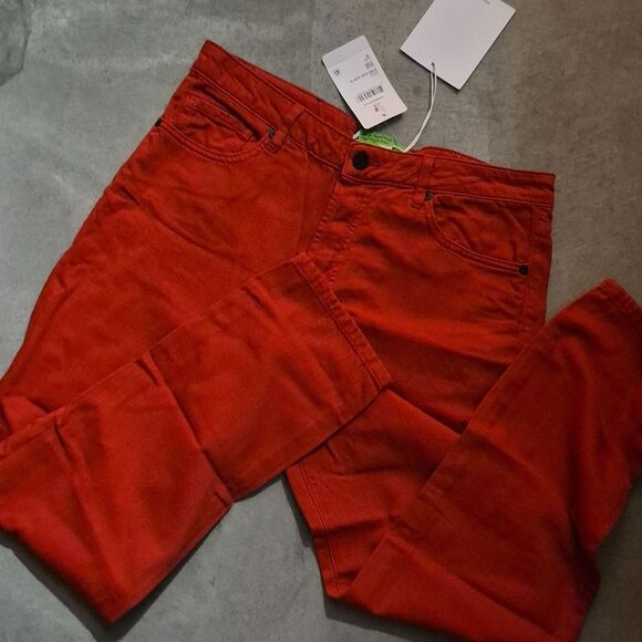 💲2️⃣0️⃣ Bundled ✔️Linen Blend Sandrine Rose Boutique sz 30 Red Pants - Picture 16 of 17